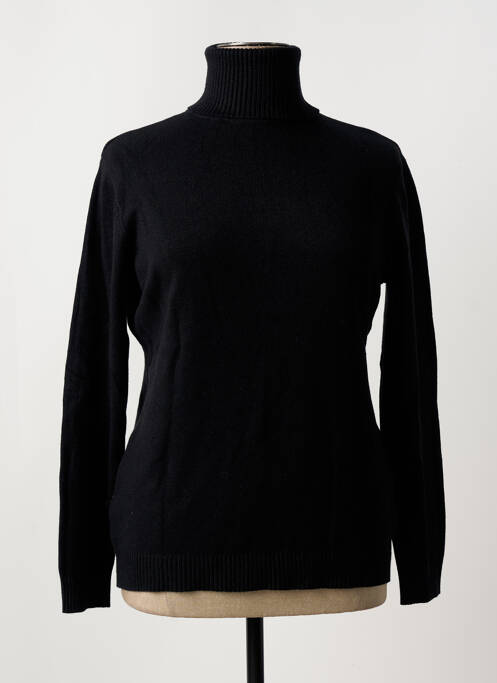 Pull col roulé noir QUATRE VINGT JOURS pour femme