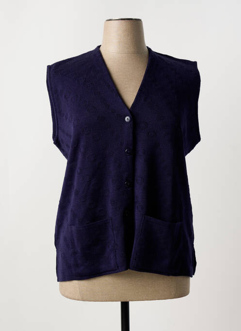 Gilet sans manche bleu QUATRE VINGT JOURS pour femme