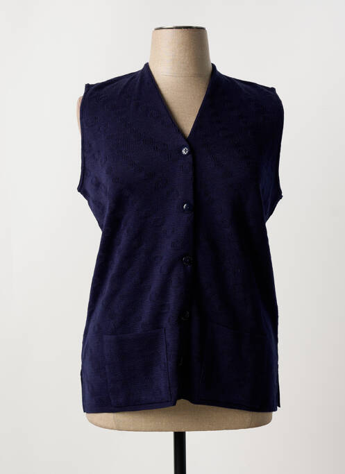 Gilet manches courtes bleu ANGELLA pour femme