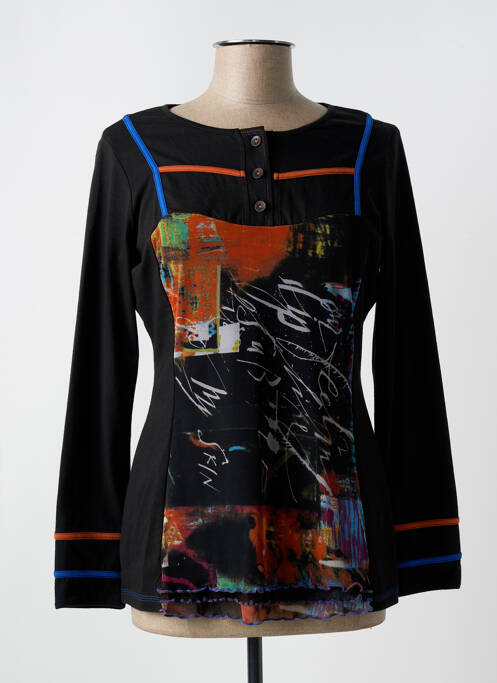 T-shirt noir QUATRE VINGT JOURS pour femme