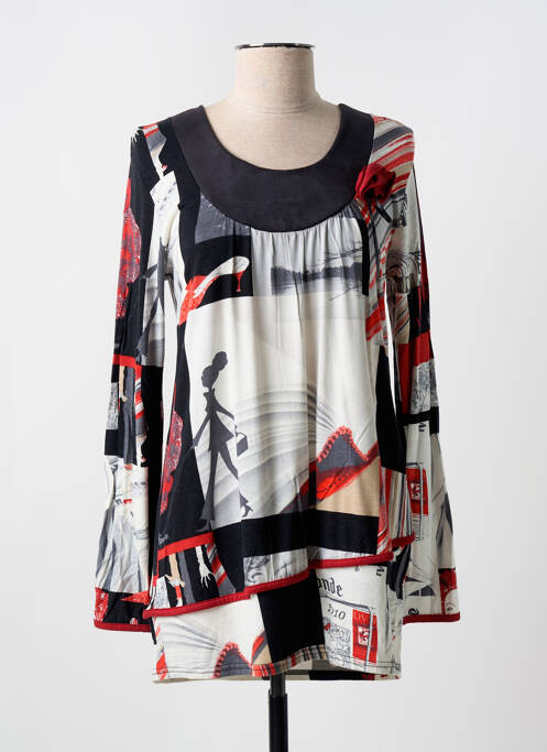 Tunique manches longues noir HALOGENE pour femme