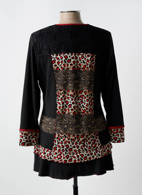 Tunique manches longues noir QUATRE VINGT JOURS femme