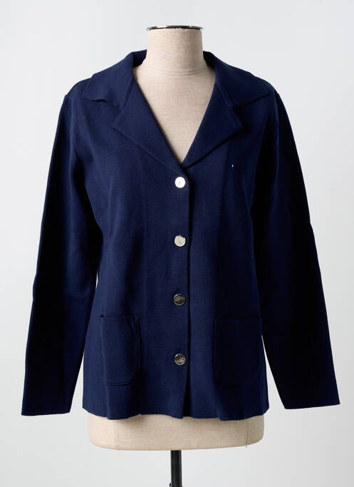 Veste casual bleu THEL ELEGANCE pour femme