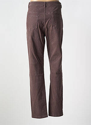 Jeans coupe slim stretch marron GEVANA femme