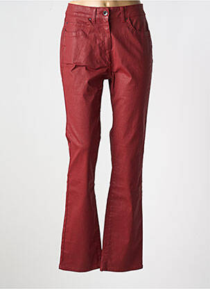 Jeans coupe slim taille normale taille normale rouge CLAUDE DE SAIVRE femme