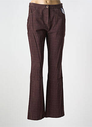 Pantalon flare stretch taille normale marron KIPLAY femme