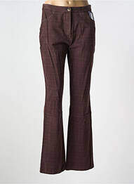 Pantalon flare stretch taille normale marron KIPLAY femme