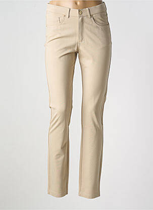 Pantalon slim stretch taille normale beige LCDN femme