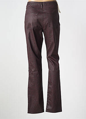 Pantalon slim tissage enduit taille normale rouge KANOPE femme