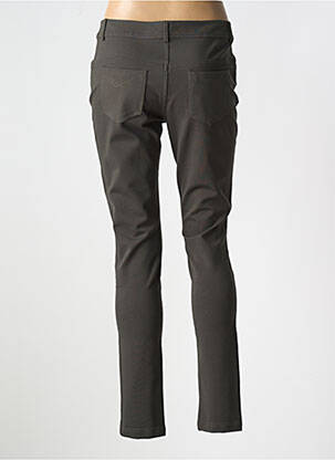 Pantalon slim stretch taille normale vert LAURA JO femme