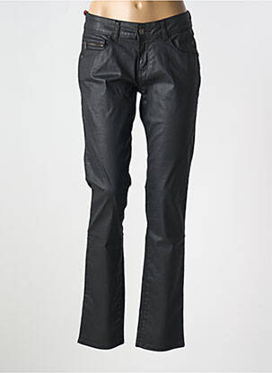 Pantalon slim tissage enduit taille normale noir KANOPE femme