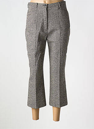 Pantacourt taille haute taille haute gris NOLWENN femme