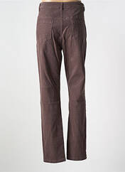 Jeans coupe slim marron GEVANA pour femme seconde vue