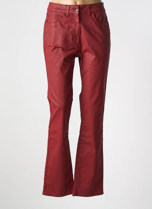 Jeans coupe slim rouge CLAUDE DE SAIVRE pour femme