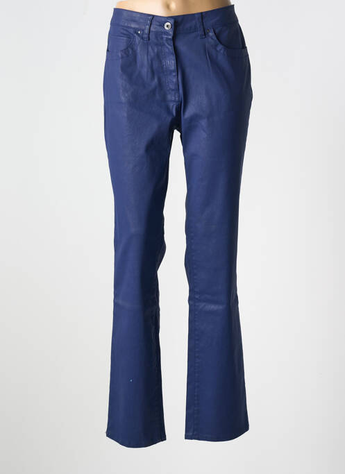 Pantalon slim bleu CLAUDE DE SAIVRE pour femme