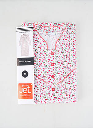 Chemise de nuit manches longues rouge JET femme