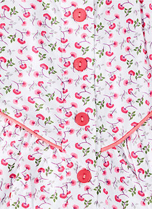 Chemise de nuit imprimé fleurs rouge JET femme