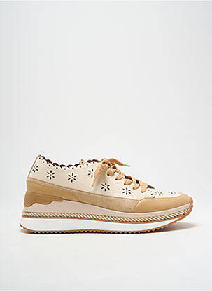 Baskets talon compensé talon de 4 à 6cm beige MAM'ZELLE femme