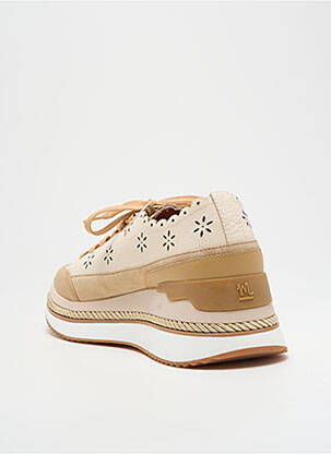 Baskets talon compensé talon de 4 à 6cm beige MAM'ZELLE femme