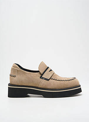 Mocassins bout rond talon de 4 à 6cm beige CASTA femme