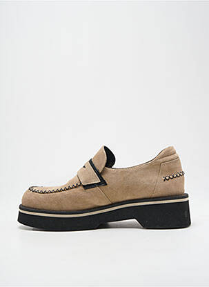 Mocassins bout rond talon de 4 à 6cm beige CASTA femme