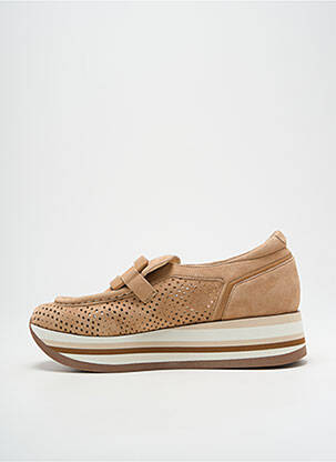 Slip ons talon compensé talon de 4 à 6cm marron SOFTWAVES femme