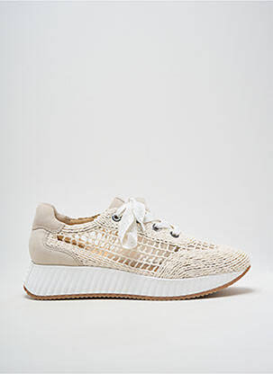 Baskets semelle amovible talon de 4 à 6cm beige SOFTWAVES femme