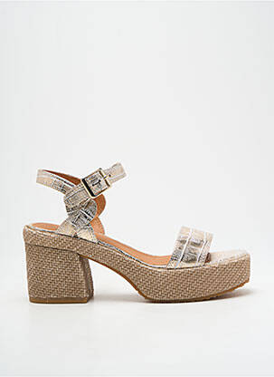 Sandales/nu pieds semi compensé talon de 4 à 6cm or MAM'ZELLE femme