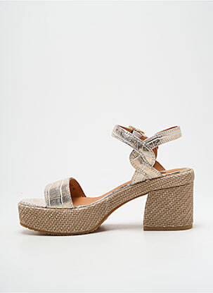 Sandales/nu pieds semi compensé talon de 4 à 6cm or MAM'ZELLE femme
