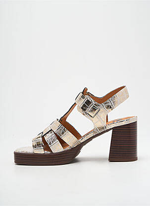Sandales/nu pieds semi compensé talon de 7 à 9cm or MAM'ZELLE femme