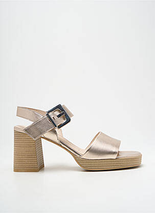 Sandales/nu pieds matière lisse talon de 7 à 9cm or GABOR femme