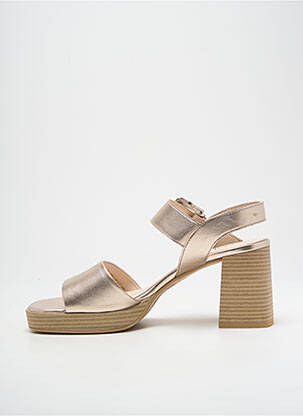 Sandales/nu pieds semi compensé talon de 7 à 9cm or GABOR femme