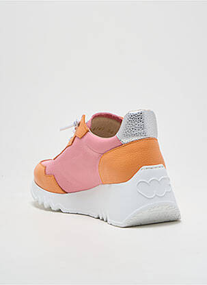 Baskets matière lisse talon de 4 à 6cm orange WONDERS femme