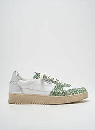 Baskets matière lisse talon plat jusqu'à 3cm vert PLAY ONE femme