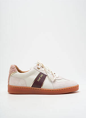 Baskets matière lisse talon plat jusqu'à 3cm rose PLAY ONE femme