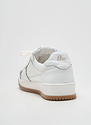 Baskets matière lisse talon plat jusqu'à 3cm blanc PLAY ONE femme