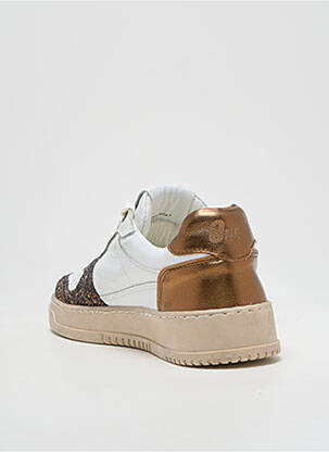 Baskets matière lisse talon plat jusqu'à 3cm marron PLAY ONE femme