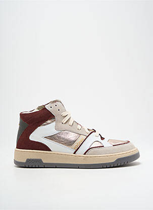 Baskets nubuck talon plat jusqu'à 3cm beige IQÔNIC femme