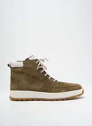 Baskets nubuck bout rond vert POM D'API enfant