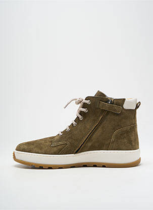 Baskets nubuck bout rond vert POM D'API enfant