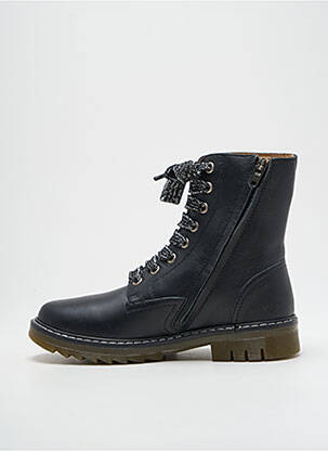 Bottines/boots fermeture zip et lacets talon bas noir POM D'API fille