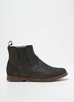 Bottines/boots nubuck talon bas noir POM D'API fille