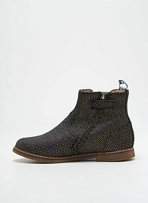 Bottines/boots nubuck talon bas noir POM D'API fille