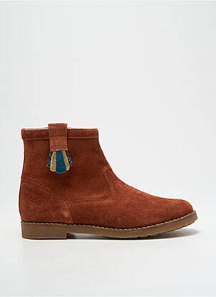 Bottines/boots nubuck talon bas marron POM D'API fille