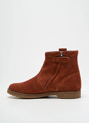 Bottines/boots nubuck talon bas marron POM D'API fille