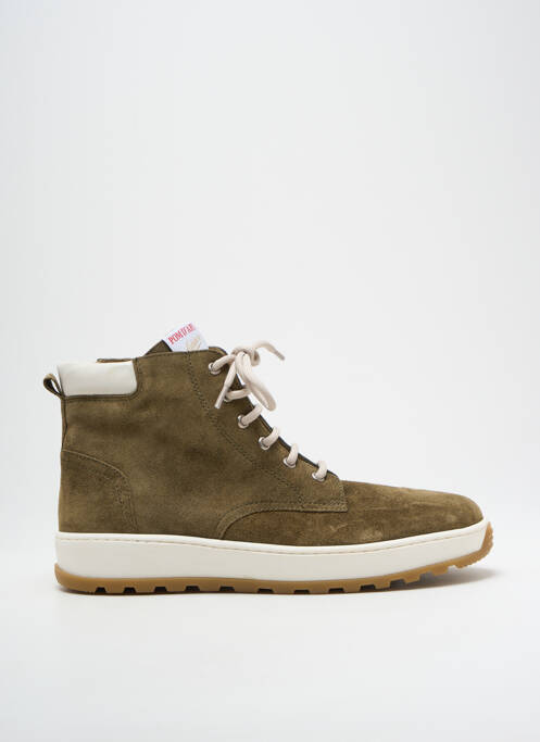 Baskets nubuck bout rond vert POM D'API enfant