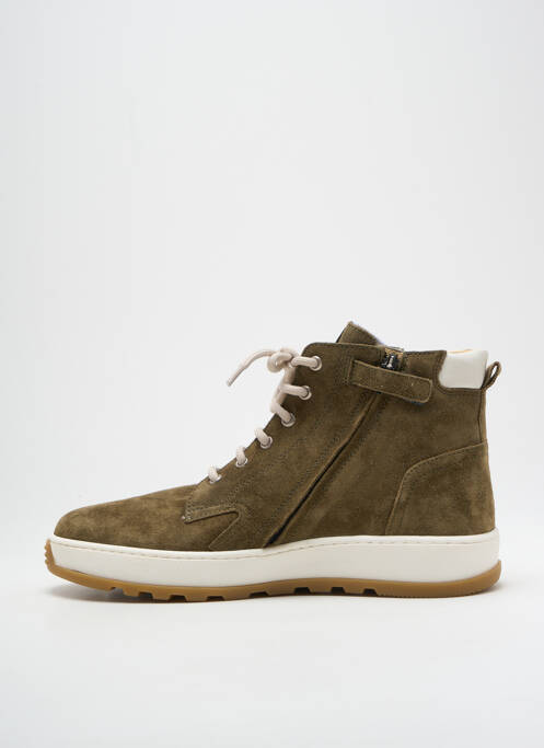 Baskets nubuck bout rond vert POM D'API enfant