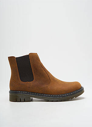 Bottines/boots fermeture zippée talon bas marron POM D'API garçon