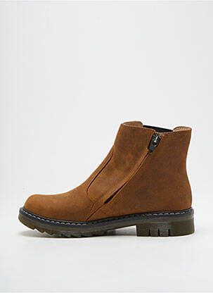 Bottines/boots fermeture zippée talon bas marron POM D'API garçon