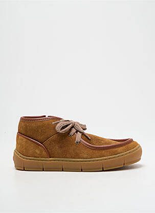 Baskets nubuck bout rond marron POM D'API garçon